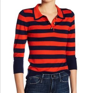 Frame denim rugby striped collared sweater sz XS